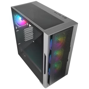 Rampage RADIANT V1 BLACK 2* USB3.0 Temperli 4*ARGB Fan+Hub E-ATX Exclusive Gaming Kasa