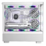 Dragos Basalt Pro 6x ARGB Fan USB 3.0 600W 80+ Plus mATX Panoramik Temperli Cam Gaming Beyaz Kasa