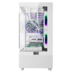 Dragos Basalt Pro 6x ARGB Fan USB 3.0 600W 80+ Plus mATX Panoramik Temperli Cam Gaming Beyaz Kasa