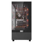 Dragos Basalt Pro 6x ARGB Fan USB 3.0 600W 80+ Plus mATX Panoramik Temperli Cam Gaming Siyah Kasa