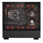 Dragos Basalt Pro 6x ARGB Fan USB 3.0 600W 80+ Plus mATX Panoramik Temperli Cam Gaming Siyah Kasa