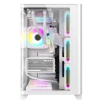 Dragos Ocean Curved Pro Beyaz v2 7x ARGB Fan Type-C 750W 80+ Temperli Cam Gaming ATX Mid Tower Kasa