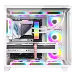 Dragos Ocean Curved Pro Beyaz v2 7x ARGB Fan Type-C 750W 80+ Temperli Cam Gaming ATX Mid Tower Kasa