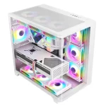 Dragos Ocean Curved Pro Beyaz v2 7x ARGB Fan Type-C 750W 80+ Temperli Cam Gaming ATX Mid Tower Kasa