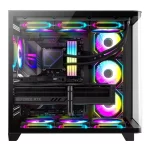 Dragos Ocean Curved Pro Siyah v2 7x ARGB Fan Type-C 750W 80+ Temperli Cam Gaming ATX Mid Tower Kasa