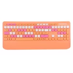 Everest KM-6281 CANDY Renkli Tuşlu Turuncu Kablosuz Q Multimedia Klavye + Mouse Set