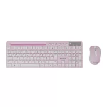 Everest KM-730 Pembe/ Beyaz Kablosuz Q Multimedia Klavye + Mouse Set