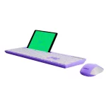 Everest KM-730 Mor/Beyaz Kablosuz Q Multimedia Klavye + Mouse Set