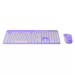 Everest KM-730 Mor/Beyaz Kablosuz Q Multimedia Klavye + Mouse Set