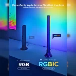 Govee Arka Aydınlatma 3 Lite Kit TV LED 55-65 inç (Wi-Fi ve Bluetooth Destekli, Alexa ve Google Assistant Uyumlu) H605A311