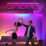 Govee RGBIC 5 Metre Wi-Fi ve Bluetooth LED Şerit Işık (Alexa ve Google Assistant Uyumlu) H618A3D1