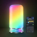 Govee RGBICWW Silindir Akıllı Masa Lambası 2 (Wi-Fi ve Bluetooth Destekli, Alexa ve Google Assistant Uyumlu) H60223D1