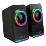 Mikado MD-182 2.0 3W*2 Siyah RGB Aydınlatmalı USB + 3.5mm USB 5V Hoparlör