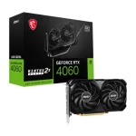 MSI GeForce RTX 4060 Ventus 2X Black 8G OC GDDR6 DLSS 3 128 Bit Ekran Kartı