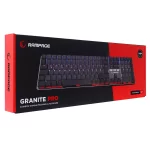 Rampage GRANITE PRO Rainbow Red Switch Low Profile Siyah/Gri Mekanik Gaming Klavye