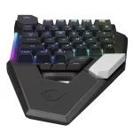 Rampage KB-277 OMNI Siyah Örgülü Type-C  RGB 6 Farklı Aydınlatma Modu Q Mini Gaming Oyuncu Klavyesi
