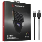 Rampage KB-277 OMNI Siyah Örgülü Type-C  RGB 6 Farklı Aydınlatma Modu Q Mini Gaming Oyuncu Klavyesi