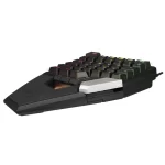 Rampage KB-277 OMNI Siyah Örgülü Type-C  RGB 6 Farklı Aydınlatma Modu Q Mini Gaming Oyuncu Klavyesi