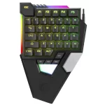 Rampage KB-277 OMNI Siyah Örgülü Type-C  RGB 6 Farklı Aydınlatma Modu Q Mini Gaming Oyuncu Klavyesi