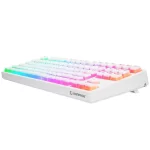 Rampage KB-R136 GHOST Beyaz Type-C Bağlantılı RGB Puding Tuşlu Red Switch US Gaming Oyuncu Klavye