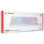 Rampage KB-R136 GHOST Beyaz Type-C Bağlantılı RGB Puding Tuşlu Red Switch US Gaming Oyuncu Klavye