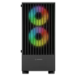 Rampage LYRA Mesh Temperli Camlı Siyah 3*12cm RGB Fan M-ATX Mid-T Gaming Oyuncu Kasası
