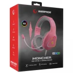 Rampage M7 MONCHER Pembe RGB Led USB 7.1 Gaming Mikrofonlu Oyuncu Kulaklığı