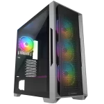 Rampage RADIANT V1 BLACK 2* USB3.0 Temperli 4*ARGB Fan+Hub E-ATX Exclusive Gaming Kasa