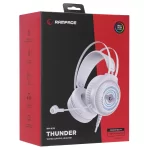 Rampage RM-K29 THUNDER Beyaz 3,5mm + USB Bağlantı Mikrofonlu Oyuncu Kulaklığı