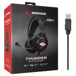 Rampage RM-K29 THUNDER Siyah 3,5mm + USB Bağlantı Mikrofonlu Oyuncu Kulaklığı