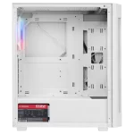 Rampage VIGILANT Mesh 650W 80+ BRONZE Beyaz Temperli Camlı 4x12cm RGB Fan ATX Mid-T Gaming Oyuncu Kasası