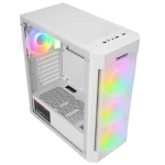 Rampage VIGILANT Mesh 650W 80+ BRONZE Beyaz Temperli Camlı 4x12cm RGB Fan ATX Mid-T Gaming Oyuncu Kasası