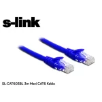 S-link SL-CAT603BL 3m Mavi CAT6 Kablo CAT6 Kablo