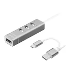 S-link Swapp SW-U220 4 Port Type-C & USB 2.0 Gri Usb Hub
