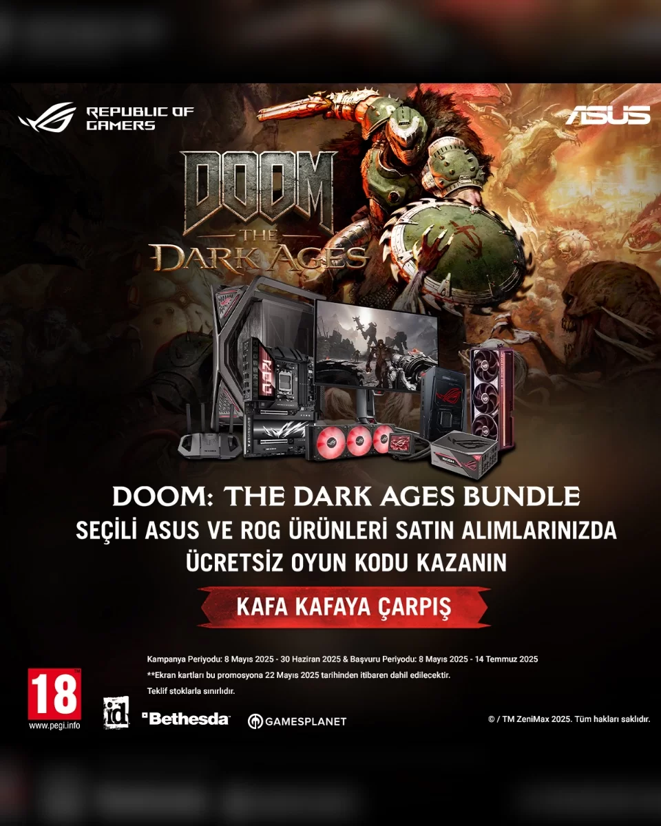 ROG ile DOOM The Dark Ages Kampanyası – ASUS İş Birliğinde Özel Oyun Hediyesi