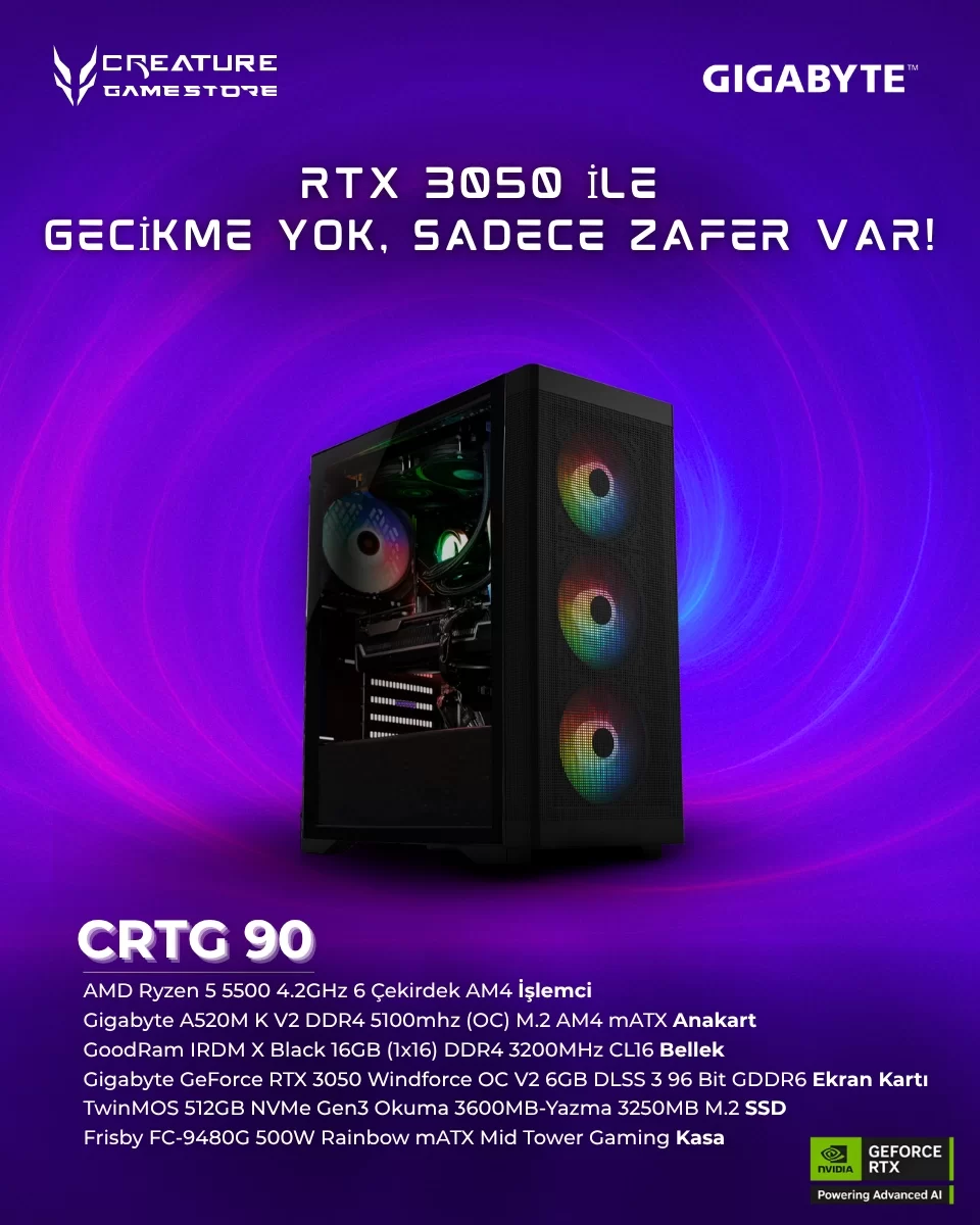 CRTG 90 – Fiyat/Performans Lideri Gaming Sistem