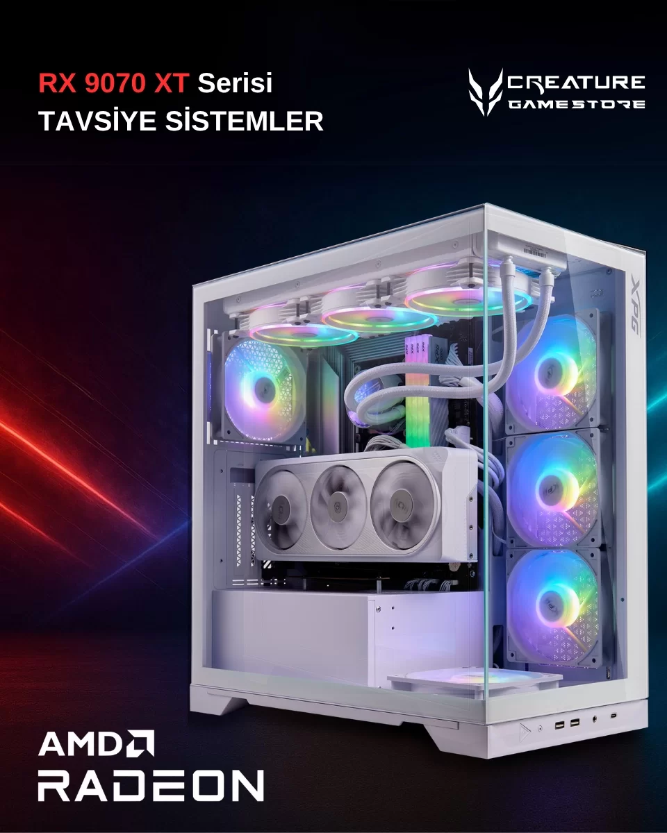 RX 9070 XT Serisi Yüksek Performanslı Gaming PCler