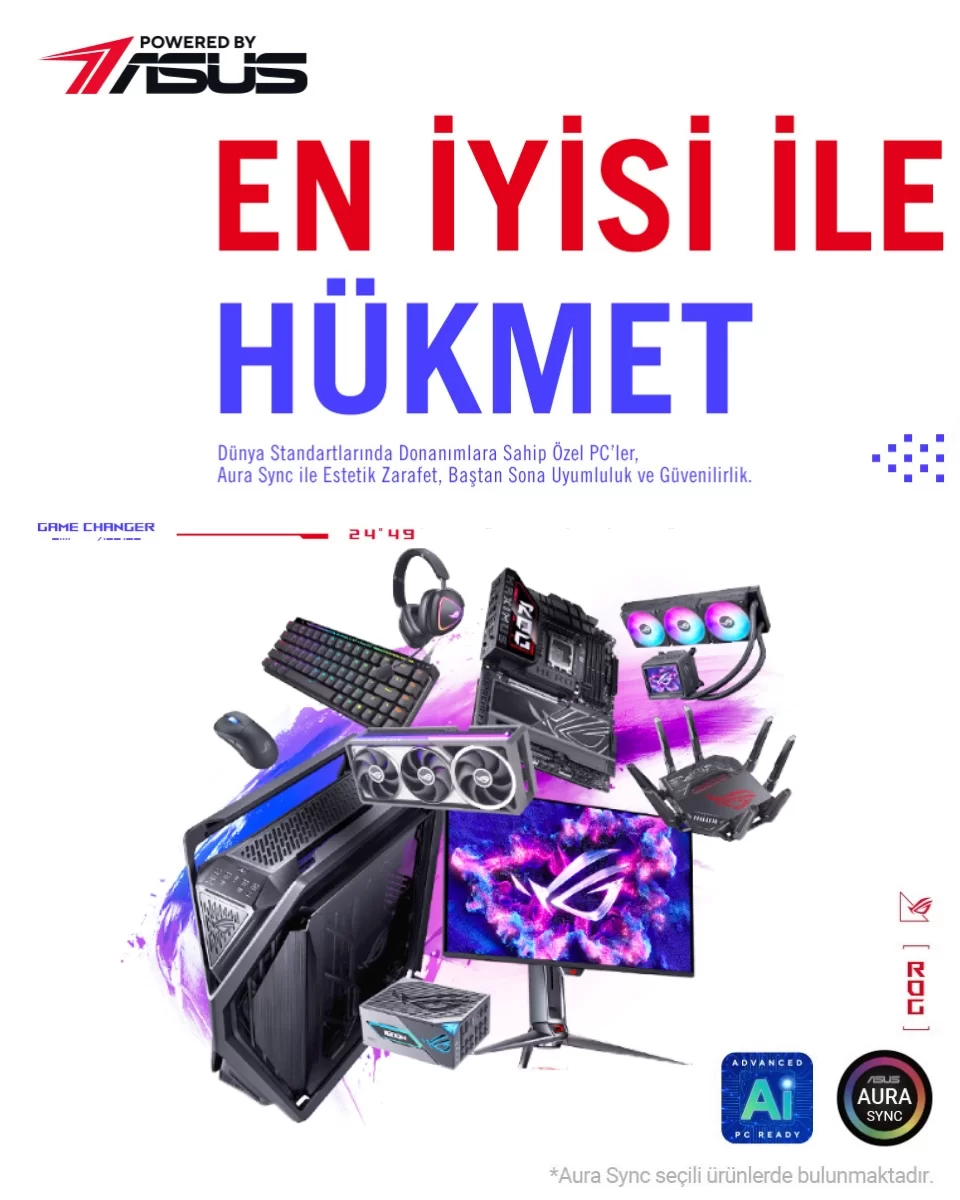 ASUS Aura Sync ile Güçlü, Estetik ve Uyumlu Sistemler Seni Bekliyor