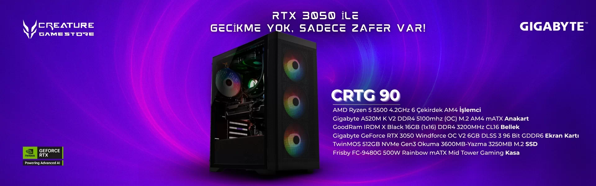 CRTG 90 – Fiyat/Performans Lideri Gaming Sistem