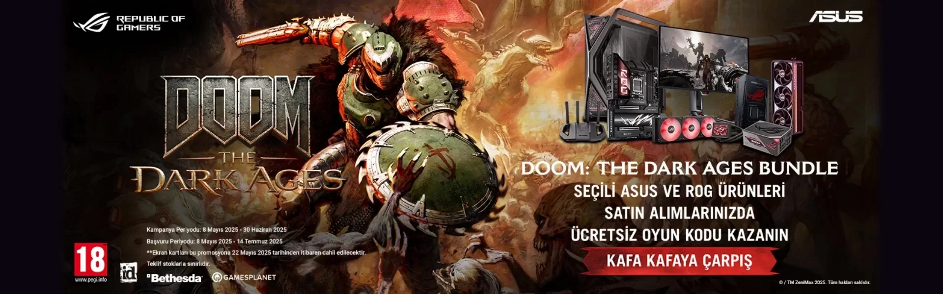 ROG ile DOOM The Dark Ages Kampanyası – ASUS İş Birliğinde Özel Oyun Hediyesi