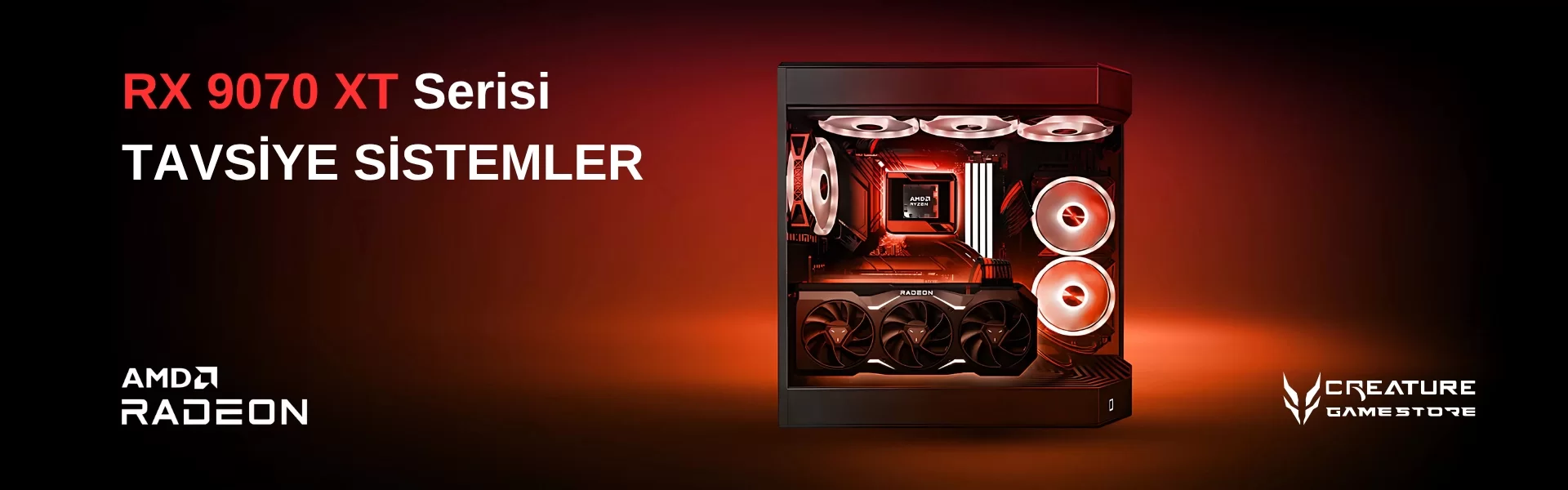 RX 9070 XT Serisi Yüksek Performanslı Gaming PCler