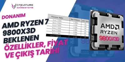 AMD Ryzen 7 9800X3D Beklenen Özellikler, Fiyat ve Çıkış Tarihi