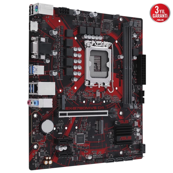 Asus EX-B760M-V5 D4-CSM DDR4 5333MHz (OC) M.2 1700p mATX Anakart