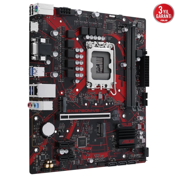 Asus EX-B760M-V5 DDR5 8000MHz (OC) M.2 1700p mATX Anakart
