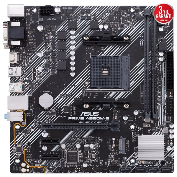 Asus Prime A520M-E CSM DDR4 4400MHz M.2 AM4 mATX Anakart