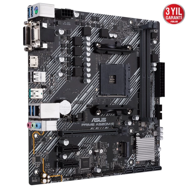 Asus Prime A520M-E DDR4 4600MHz (OC) M.2 AM4 mATX Anakart