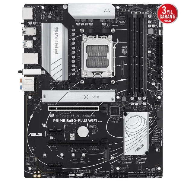 Asus Prime B650 Plus Wi-Fi DDR5 7600MHz (OC) M.2 AM5 ATX Anakart