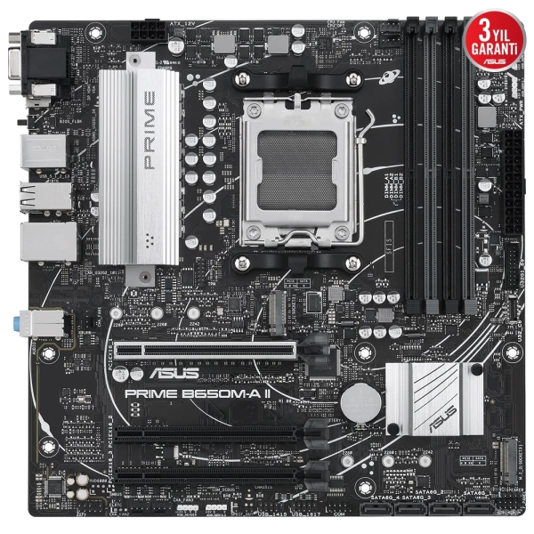 Asus Prime B650M-A II-CSM DDR5 6400MHz (OC) RGB M.2 AM5 mATX Anakart