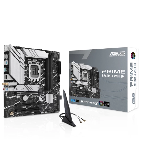 Asus Prime B760M-A WIFI D4 DDR4 5333MHz (OC) M.2 LGA1700 mATX Anakart