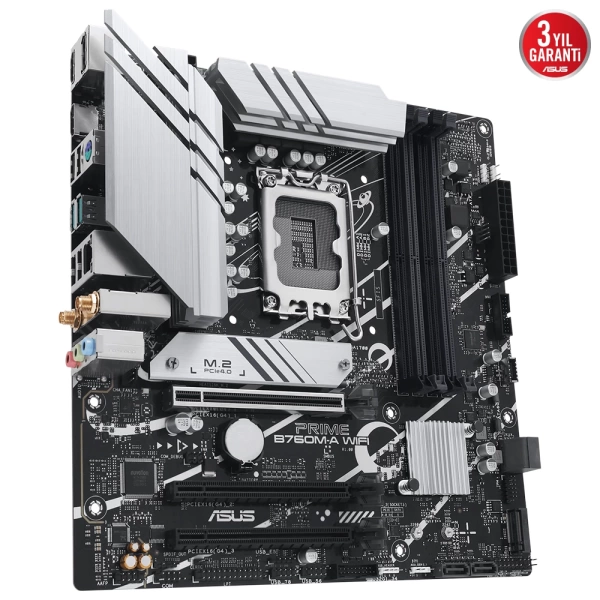 Asus Prime B760M-A WIFI DDR5 7200MHz (OC) RGB M.2 1700p mATX Anakart